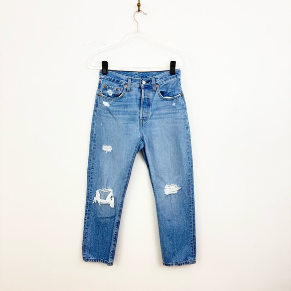 Levi's Denim - Levi’s 501 High Rise Distressed Jeans